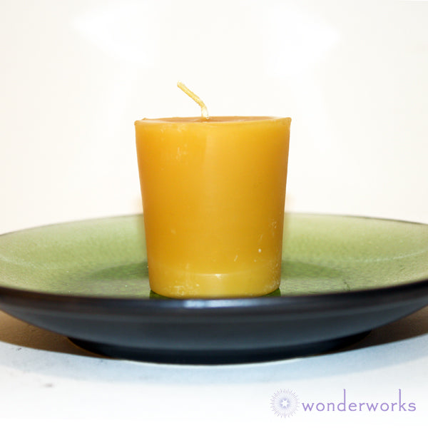 Natural Beeswax Votive Candles (Pack of 3)