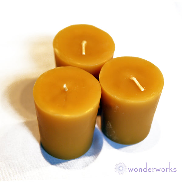 Beeswax Votive Candles 3pack BeeGlo Candles Wonderworks