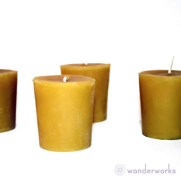 Natural Beeswax Votive Candles (Pack of 3)