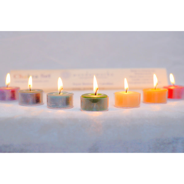 Beeswax Chakra Set - Tealights (7)