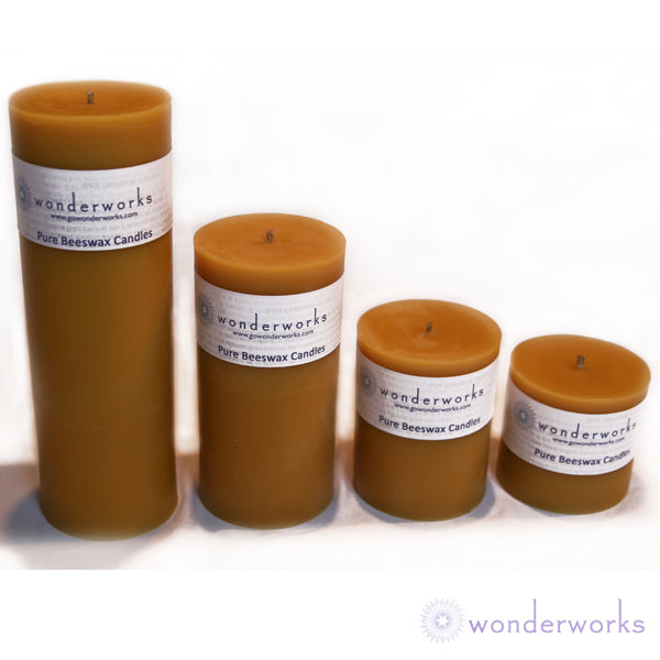 Pillar Candle 9" Natural Beeswax