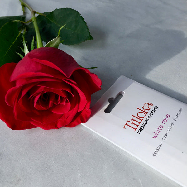 Triloka All Natural White Rose Stick Incense