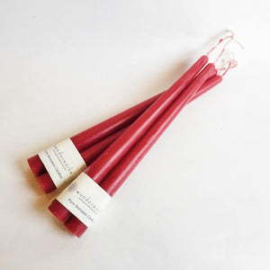 Beeswax Taper Candles Red Beeswax BeeGlo Wonderworks