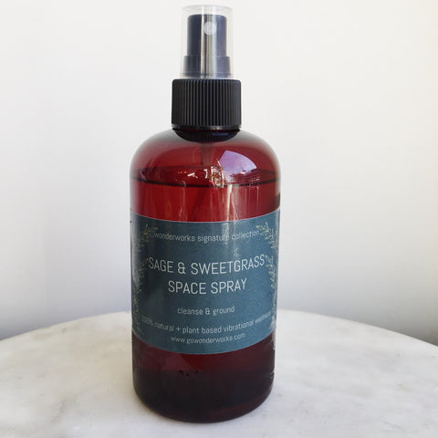 Sage & Sweetgrass Space Spray (240ml amber spray top)