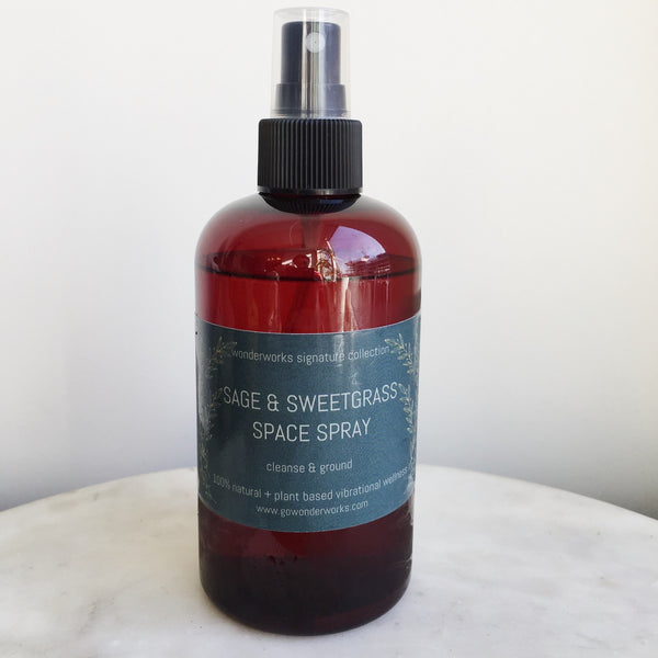 Sage & Sweetgrass Space Spray (120ml Amber Plastic Spray)